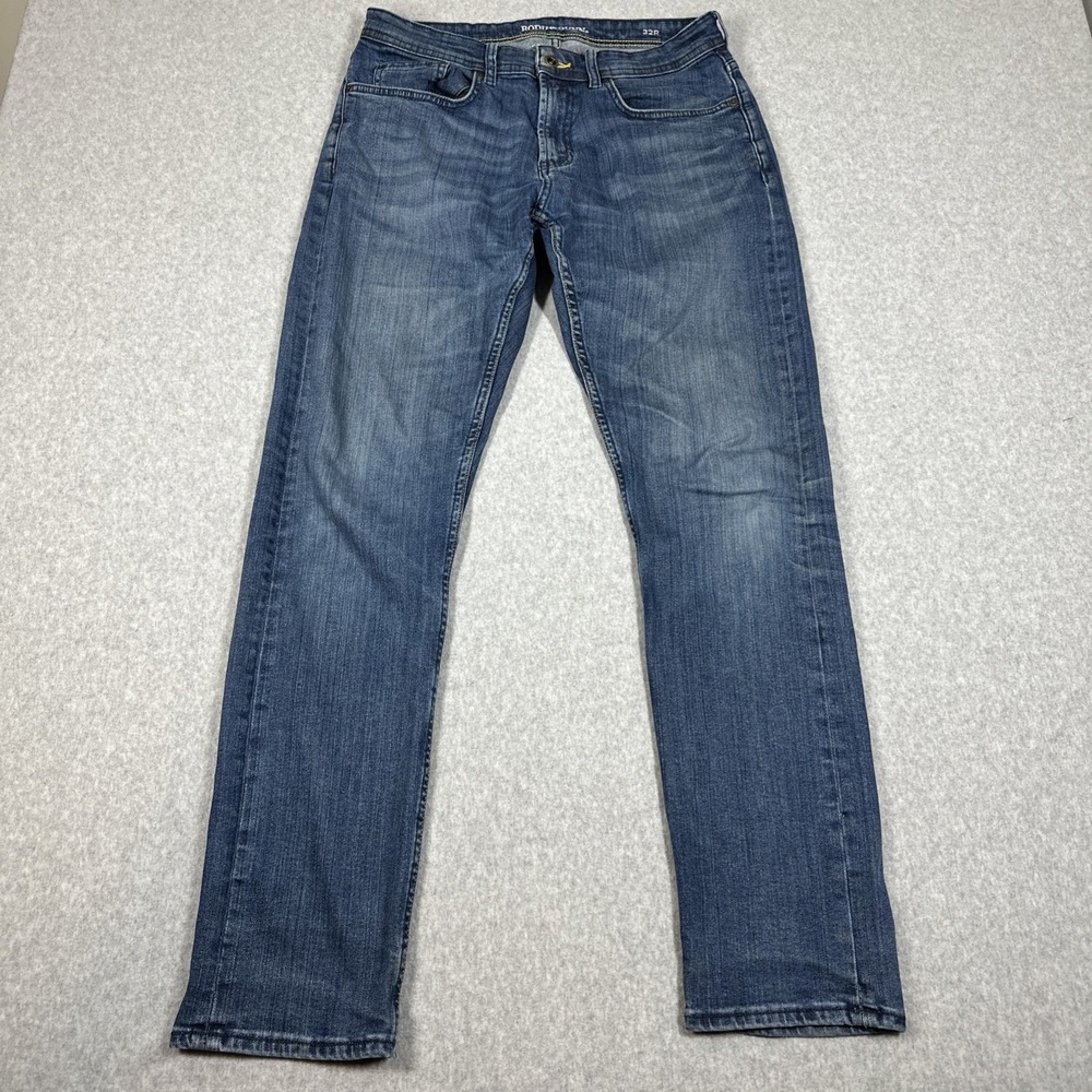 Rodd & Gunn Men's Straight Fit Medium Wash‎ Denim Jeans 32R(32x32) Stretch Fade
